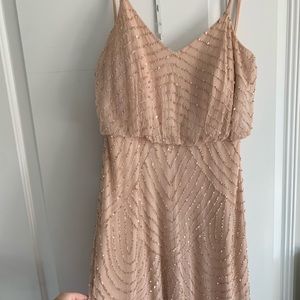 Adrianna Papell Art Deco Blouson Beaded Gown